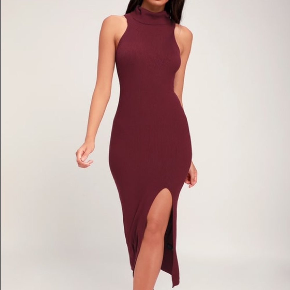 Lulu’s Cowl Neck Sleeveless Sweater Dress